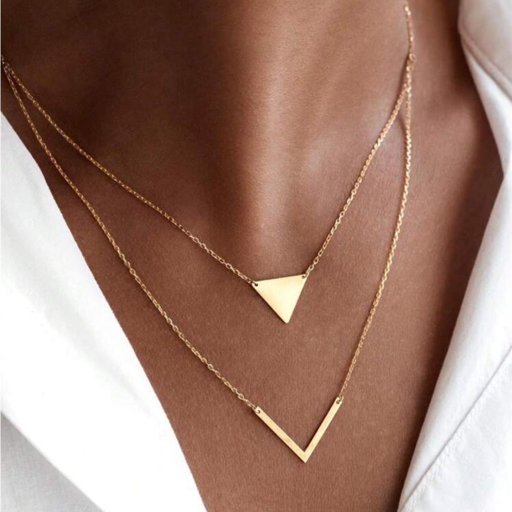 Gold Double Layer Necklace N1128